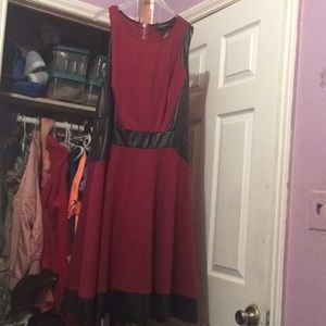 Red and Black Dress